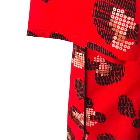 THE LIMITED Red Animal Print 3/4 Sleeve Shift Dress size L - Picture 8 of 14